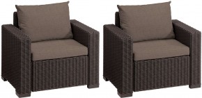 Комплект кресел Калифорния (California chair) коричневые в Троицке - troick.mebel24.online | фото 2