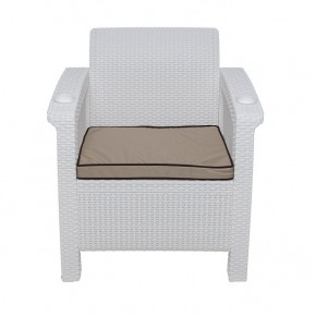 Комплект кресел Yalta Double Seat (Ялта) белый в Троицке - troick.mebel24.online | фото 2