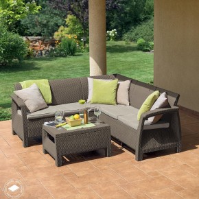 Комплект мебели угловой Корфу Релакс Сет (CORFU II RELAX SET) коричневый в Троицке - troick.mebel24.online | фото 4