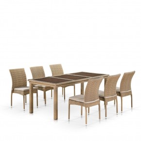 Комплект плетеной мебели T365/Y380B-W65 Light Brown (6+1) в Троицке - troick.mebel24.online | фото 1