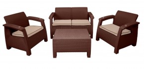Комплект уличной мебели Yalta Premium Terrace Set (Ялта) шоколадый (+подушки под спину) в Троицке - troick.mebel24.online | фото