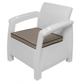 Комплект уличной мебели Yalta Premium Terrace Triple Set (Ялта) белый (+подушки под спину) в Троицке - troick.mebel24.online | фото 8