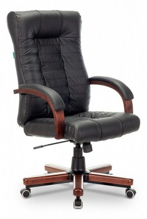 Кресло для руководителя KB-10WALNUT/B/LEATH в Троицке - troick.mebel24.online | фото