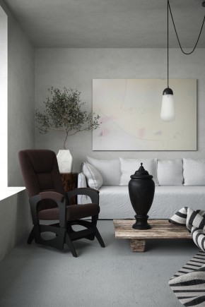 Кресло маятниковое Леон 29-Т-Ш (ткань/шоколад) в Троицке - troick.mebel24.online | фото