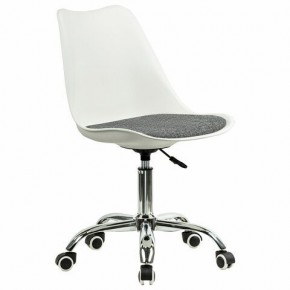 Кресло стул BRABIX "Eames MG-310 CH", хром, пластик белый, ткань серая, 532924 в Троицке - troick.mebel24.online | фото 2