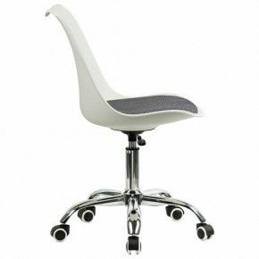 Кресло стул BRABIX "Eames MG-310 CH", хром, пластик белый, ткань серая, 532924 в Троицке - troick.mebel24.online | фото 3