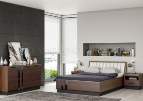 МАГНОЛИЯ Кровать 1600 с ортопедом (Дерево/орех) в Троицке - troick.mebel24.online | фото 2