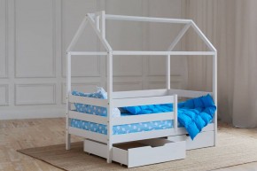 Кровать-домик 80*160 Белый в Троицке - troick.mebel24.online | фото 3