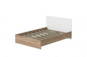 Кровать Эконом 1200 (Дуб крафт золотой/Белый текстурный) в Троицке - troick.mebel24.online | фото