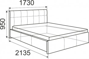 Кровать Изабелла с латами Newtone cacao 1600x2000 в Троицке - troick.mebel24.online | фото 6