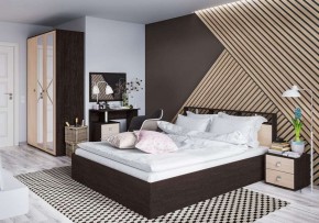 Кровать Ненси-2 1.6 Настил из ЛДСП венге/дуб молочный в Троицке - troick.mebel24.online | фото 2