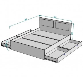 Кровать Ольга L34 (1600) 4 ящика в Троицке - troick.mebel24.online | фото 2