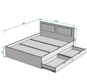 Кровать Ольга L39 (1600) 2 ящика в Троицке - troick.mebel24.online | фото 2