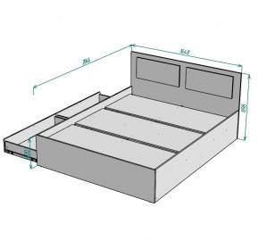 Кровать Ольга L40 (1600) 2 ящика в Троицке - troick.mebel24.online | фото 2