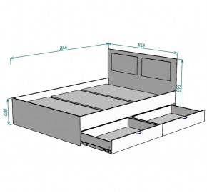 Кровать Ольга L41 (1400) 2 ящика в Троицке - troick.mebel24.online | фото 2