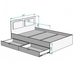 Кровать Ольга L42 (1400) 2 ящика в Троицке - troick.mebel24.online | фото 5