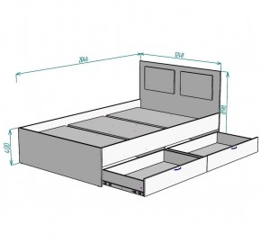 Кровать Ольга L45 (1200) 2 ящика в Троицке - troick.mebel24.online | фото 2