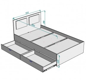 Кровать Ольга L46 (1200) 2 ящика в Троицке - troick.mebel24.online | фото 2