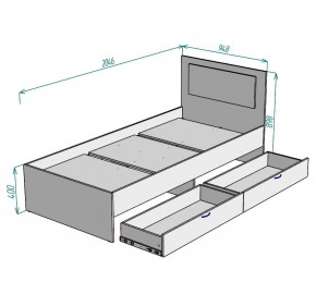 Кровать Ольга L47 (900) 2 ящика в Троицке - troick.mebel24.online | фото 2