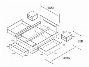 Кровать полутораспальная Стелла 140 СТЛ.132.07М в Троицке - troick.mebel24.online | фото 2