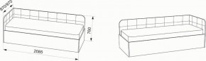 Кровать Зарина угловая Newtone light beige угол левый в Троицке - troick.mebel24.online | фото 4