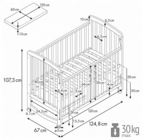 Кроватка Polini Kids Simple 304 в Троицке - troick.mebel24.online | фото 8
