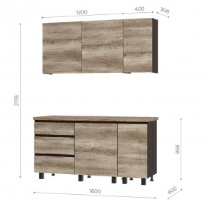 Кухня Энигма 1.6 м (венге/дуб каньон) в Троицке - troick.mebel24.online | фото 5