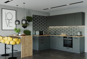 Кухня угловая Антрацит 2600х1600 (Стол. 38мм) в Троицке - troick.mebel24.online | фото 1