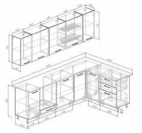 Кухня угловая Трансильвания 2600х1600 мм (Стол. 38 мм) в Троицке - troick.mebel24.online | фото 2
