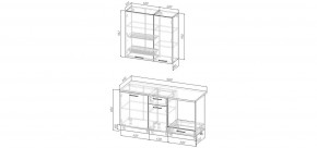 Кухонный гарнитур Белый Глянец 1600 h950 (Стол. 26мм) в Троицке - troick.mebel24.online | фото 2