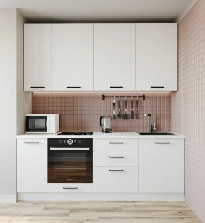 Кухонный гарнитур Белый Глянец 2200 h950 (Стол. 38мм) в Троицке - troick.mebel24.online | фото