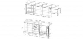 Кухонный гарнитур Белый Глянец 2550 (Стол. 38мм) в Троицке - troick.mebel24.online | фото 2
