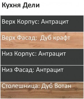 Кухонный гарнитур Дели 1800 (Стол. 38мм) в Троицке - troick.mebel24.online | фото 3