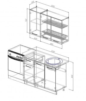 Кухонный гарнитур Гарда 1200 (Стол. 38мм) в Троицке - troick.mebel24.online | фото 2