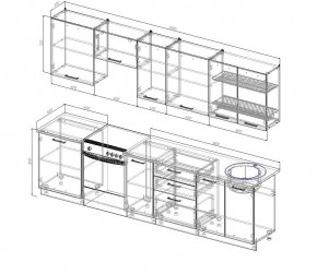 Кухонный гарнитур Капри 3000 (Стол. 38мм) в Троицке - troick.mebel24.online | фото 2