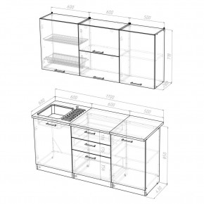 Кухонный гарнитур Лира Экстра 1700 в Троицке - troick.mebel24.online | фото 4