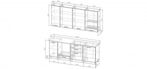 Кухонный гарнитур Меренга 2200 h950 (Стол. 26мм) в Троицке - troick.mebel24.online | фото 2