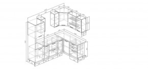 Кухонный гарнитур Меренга 2400*1600 (Стол. 38мм) в Троицке - troick.mebel24.online | фото 2