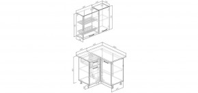 Кухонный гарнитур Старое Дерево 1000*1000 (Стол. 38мм) в Троицке - troick.mebel24.online | фото 2
