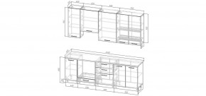 Кухонный гарнитур Старое Дерево 2400 h950 (Стол. 38мм) в Троицке - troick.mebel24.online | фото 2