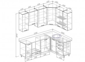 Кухонный гарнитур угловой Дели 2200*1600 (Стол. 38мм) в Троицке - troick.mebel24.online | фото 2