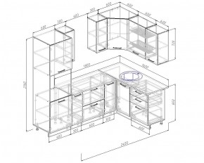 Кухонный гарнитур угловой Дели 2400*1600 (Стол. 38мм) в Троицке - troick.mebel24.online | фото 2