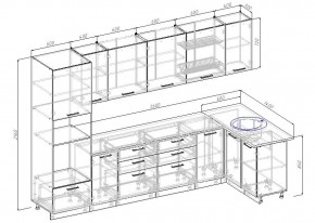 Кухонный гарнитур угловой Капри 3200х1400 (Стол. 26мм) в Троицке - troick.mebel24.online | фото 3