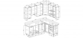Кухонный гарнитур угловой Санторини 2200*1600 h950 (Стол. 38мм) в Троицке - troick.mebel24.online | фото 2