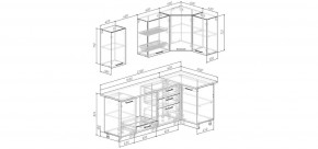 Кухонный гарнитур угловой Смоки 2200*1000 (Стол. 26мм) в Троицке - troick.mebel24.online | фото 2