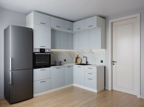 Кухонный гарнитур угловой Смоки 2200*1700 (Стол. 26мм) в Троицке - troick.mebel24.online | фото