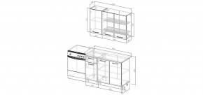 Кухонный гарнитур Умбра 1200 (Стол. 38мм) в Троицке - troick.mebel24.online | фото 2