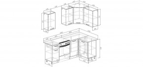 Кухонный гарнитур Умбра 2000*1200 (Стол. 26мм) в Троицке - troick.mebel24.online | фото 2
