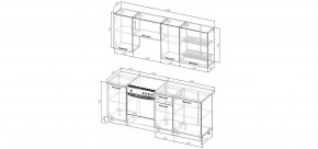 Кухонный гарнитур Умбра 2000 (Стол. 38мм) в Троицке - troick.mebel24.online | фото 2