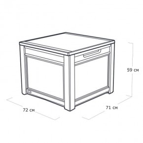 Квадратный сундук Cube Rattan 208 л в Троицке - troick.mebel24.online | фото 5